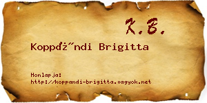 Koppándi Brigitta névjegykártya